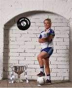 13 July 2016; Ladies Gaelic Football are set to Change the Record. Minister of State for Tourism and Sport, Patrick O’Donovan, T.D. launched the 2016 TG4 All Ireland Championships at Croke Park as the LGFA President, Marie Hickey announced that TG4 and the LGFA were joining forces to attempt to set a new attendance record for the TG4 All Ireland Championships. The previous record of 33,000 was set in 2001 when Laois played Mayo. The LGFA President also urged supporters of the game to start looking inwards to support the game rather than criticising a lack of media coverage. Pictured at the launch is Ciara McAnespie, Monaghan. Photo by Brendan Moran/Sportsfile
