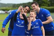 13 July 2016; Leinster players Isa Nacewa and Johnny Sexton with Sean Darcy, Jack Tynan and Finn Davitt during the Bank of Ireland Leinster Rugby Summer Camp - Mullingar RFC at Mullingar RFC Co Westmeath. Photo by Matt Browne/Sportsfile