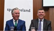 13 July 2016; Pictured at the Sport Ireland Field Sports Investment Announcement at the National Sports Campus in Abbotstown is FAI Chief Executive John Delaney, left, and IRFU Chief Executive Philip Browne. Photo by Ramsey Cardy/Sportsfile