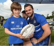 13 July 2016; Leinster's Niall Morris with Caleb Long during the Bank of Ireland Leinster Rugby Summer Camp - Greystones RFC at Greystones RFC in Greystones, Co Wicklow. Photo by Matt Browne/Sportsfile