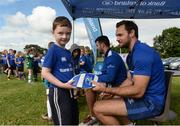 13 July 2016; Leinster's Niall Morris with Joseph Walsh during the Bank of Ireland Leinster Rugby Summer Camp - Greystones RFC at Greystones RFC in Greystones, Co Wicklow. Photo by Matt Browne/Sportsfile