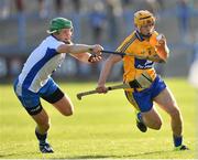 13 July 2016; David Conroy of Clare in action against Tom Devine of Waterford during the Bord Gáis Energy Munster U21 Hurling Championship Semi-Final match between Waterford and Clare at Walsh Park in Waterford. Photo by Stephen McCarthy/Sportsfile