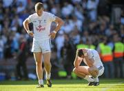 29 August 2010; Disappointed Kildare players Peter Kelly, left, and Aindriu Mac Lochlainn at the end of the game. GAA Football All-Ireland Senior Championship Semi-Final, Kildare v Down, Croke Park, Dublin. Picture credit: David Maher / SPORTSFILE