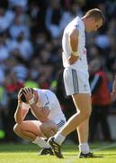 29 August 2010; Disappointed Kildare players Aindriu Mac Lochlainn, left, and Peter Kelly at the end of the game. GAA Football All-Ireland Senior Championship Semi-Final, Kildare v Down, Croke Park, Dublin. Picture credit: David Maher / SPORTSFILE