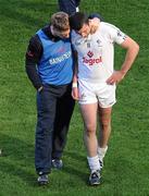 29 August 2010; Kildare manager Kieran McGeeney consoles Padraig O'Neill as they leave the pitch after the game. GAA Football All-Ireland Senior Championship Semi-Final, Kildare v Down, Croke Park, Dublin. Picture credit: Brendan Moran / SPORTSFILE