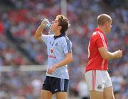 22 August 2010; Michael Fitzsimmons, Dublin, takes a drink  of water during the game. GAA Football All-Ireland Senior Championship Semi-Final, Dublin v Cork, Croke Park, Dublin. Picture credit: Ray McManus / SPORTSFILE