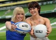 31 August 2010; Rugby presenter Maire Treasa Ni Dhubhghaill, left, and GAA presenter Gráinne McElwain, at the Launch of TG4 Autumn Schedule 2010. The Aviva Stadium, Lansdowne Road, Dublin. Photo by Sportsfile