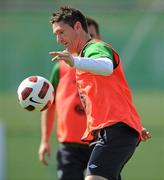 31 August 2010; Robbie Keane, Republic of Ireland, in action during squad training ahead of their EURO 2012 Championship Group B Qualifier against Armenia on Friday. Republic of Ireland squad training, Gannon Park, Malahide, Dublin. Picture credit: David Maher / SPORTSFILE