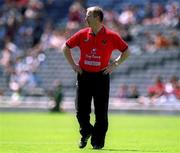 22 July 2001; Cork manager Larry Tompkins during the Bank of Ireland All-Ireland Senior Football Championship Qualifier, round 4, match between Galway and Cork at Croke Park in Dublin. Photo by Brendan Moran/Sportsfile