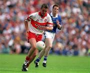 22 July 2001; Gavin Diamond of Derry during the Bank of Ireland All-Ireland Senior Football Championship Qualifier, round 4, match between Derry and Cavan at St. Tiernach's Park in Clones, Monaghan. Photo by Damien Eagers/Sportsfile