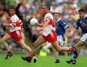 22 July 2001; Kieran McNally of Derry during the Bank of Ireland All-Ireland Senior Football Championship Qualifier, round 4, match between Derry and Cavan at St. Tiernach's Park in Clones, Monaghan. Photo by Damien Eagers/Sportsfile