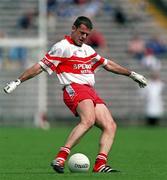 22 July 2001;Anthony Tohill of Derry during the Bank of Ireland All-Ireland Senior Football Championship Qualifier, round 4, match between Derry and Cavan at St. Tiernach's Park in Clones, Monaghan. Photo by Damien Eagers/Sportsfile