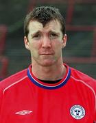 27 July 2001; Jim Gannon of Shelbourne during the pre-season friendly match between Shelbourne and Wycombe Wanderers at Tolka Park in Dublin. Photo by David Maher/Sportsfile