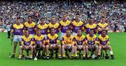 1 September 1996; Wexford team ahead of the Guinness All-Ireland Senior Hurling Championship Final match between Wexford and Limerick at Croke Park in Dublin. Photo by Ray McManus/Sportsfile
