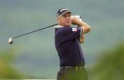 29 July 2001; Denis O'Sullivan watches his drive from the 6th tee box during Day 4 of the Senior British Open Golf Champonship at The Royal County Down Golf Club in Newcastle, Down. Photo by Matt Browne/Sportsfile