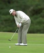 28 July 2001; Jack Nicklaus putts on the 15th green during Day 3 of the Senior British Open Golf Champonship at The Royal County Down Golf Club in Newcastle, Down. Photo by Matt Browne/Sportsfile