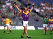 29 July 2001; Larry Murphy of Wexford celebrates victory over Limerick during the Guinness All-Ireland Senior Hurling Championship Quarter-Final match between Wexford and Limerick at Croke Park in Dublin. Photo by Damien Eagers/Sportsfile