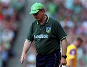 29 July 2001; Limerick manager Eamonn Cregan during the Guinness All-Ireland Senior Hurling Championship Quarter-Final match between Wexford and Limerick at Croke Park in Dublin. Photo by Damien Eagers/Sportsfile