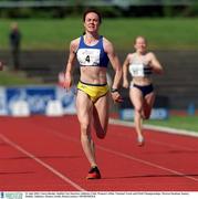 21 July 2001; Ciara Sheehy, Dublin City Harriers Athletics Club, Women's 100m. AAI National Track and Field Championships, Morton Stadium, Santry, Dublin. Athletics. Picture credit; Brian Lawless / SPORTSFILE
