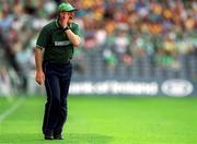 29 July 2001; Limerick manager Eamonn Cregan during the Guinness All-Ireland Senior Hurling Championship Quarter-Final match between Wexford and Limerick at Croke Park in Dublin. Photo by Damien Eagers/Sportsfile