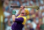 17 August 1997; Garry Laffan of Wexford reacts after missing a goal chance during the Guinness All-Ireland Senior Hurling Championship Semi-Final match between Tipperary and Wexford at Croke Park in Dublin. Photo by David Maher/Sportsfile
