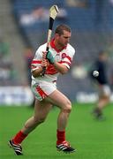 29 July 2001; Michael Conway of Derry during the Guinness All-Ireland Senior hurling Championship Quarter-Final match between Galway and Derry at Croke Park in Dublin. Photo by Damien Eagers/Sportsfile