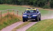 28 July 2001; Hugh Dunne in his Subaru Impreza during the World Rally Masters Championships 2001 at Punchestown in Kildare. Photo by Damien Eagers/Sportsfile