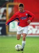 27 July 2001; Wesley Houlihan of Shelbourne during the pre-season friendly match between Shelbourne and Wycombe Wanderers at Tolka Park in Dublin. Photo by David Maher/Sportsfile