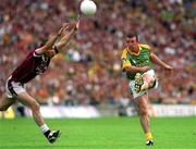 5 August 2001; Evan Kelly of Meath in action against Paul Conway of Westmeath during the Bank of Ireland All-Ireland Senior Football Championship Quarter-Final match between Meath and Westmeath at Croke Park in Dublin. Photo by Aoife Rice/Sportsfile