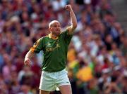 5 August 2001; Ollie Murphy of Meath celebrates after scoring his injury time goal during the Bank of Ireland All-Ireland Senior Football Championship Quarter-Final match between Meath and Westmeath at Croke Park in Dublin. Photo by Aoife Rice/Sportsfile