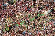 5 August 2001; Supporters during the Bank of Ireland All-Ireland Senior Football Championship Quarter-Final match between Meath and Westmeath at Croke Park in Dublin. Photo by Aoife Rice/Sportsfile