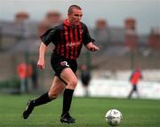 25 July 2001; Brian Shelley of Bohemians during the UEFA Champions League Second Qualifying Round 1st Leg match between Bohemians and Halmstad BK at Dalymount Park in Dublin. Photo by Damien Eagers/Sportsfile