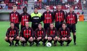 28 July 2001; Longford Town team ahead of a pre season friendly match between Longford Town and Brighton and Hove Albion at Flancare Park in Longford. Photo by David Maher/Sportsfile