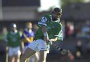 2 August 2001;  Mark O'Riordan of Limerick during the Munster GAA U21 Hurling Championship Final Limerick and Tipperary at the Gaelic Grounds in Limerick. Photo by Matt Browne/Sportsfile