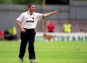 5 August 2001; Derry manager Damien Cassidy during the Bank of Ireland All-Ireland Senior Football Championship Quarter-Final match between Derry v Tyrone at St. Tiernach's Park in Clones, Monaghan. Photo by David Maher/Sportsfile