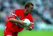 5 August 2001; Fergal Doherty of Derry during the Bank of Ireland All-Ireland Senior Football Championship Quarter-Final match between Derry v Tyrone at St. Tiernach's Park in Clones, Monaghan. Photo by David Maher/Sportsfile