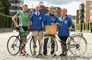 14 July 2016; Minister of State for Tourism and Sport, Patrick O’Donovan, TD today (Thursday) announced the Great Dublin Bike Ride will return, bigger and better than before. On Sunday 11th September 2016, up to 5,000 riders will set out from Smithfield in Dublin to take part in the second Great Dublin Bike Ride. The event is an initiative from Sport Ireland who work in conjunction with Dublin City Council, Healthy Ireland, Fingal County Council, Cycling Ireland and Meath County Council to create the only cycling event of its kind to happen in Dublin. This year's event, part of the Community Participation strand of Ireland 2016, is an opportunity for people of all ability, young and old, to take to their bicycles and join in this celebration of our centenary year. For details on how to register check out www.greatdublinbikeride.com. Pictured at the launch are, from left, cyclist Caroline Ryan, John Treacy, CEO, Sport Ireland, Cllr Andrew Montague, and Noeleen Lynan, Great Dublin Bike Run. Photo by Brendan Moran/Sportsfile