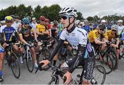 14 July 2016; Eddie Dunbar of Axeon Cycling Team at the start of Stage 3 of the 2016 Scott Bicycles Junior Tour of Ireland, Ennis, Co. Clare. Picture credit: Stephen McMahon/SPORTSFILE