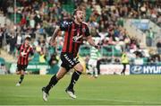 15 July 2016; Kurtis Byrne of Bohemian FC celebrates after scoring his side's first goal during the SSE Airtricity League Premier Division match between Shamrock Rovers and Bohemian FC at Tallaght Stadium in Tallaght, Co Dublin. Photo by David Maher/Sportsfile