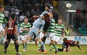 15 July 2016; Craig Hyland of Shamrock Rovers in action against Roberto Lopes of Bohemian FC during the SSE Airtricity League Premier Division match between Shamrock Rovers and Bohemian FC at Tallaght Stadium in Tallaght, Co Dublin. Photo by David Maher/Sportsfile