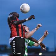 15 July 2016; Ismahil Akinade of Bohemian FC in action against Sean Heaney of Shamrock Rovers during the SSE Airtricity League Premier Division match between Shamrock Rovers and Bohemian FC at Tallaght Stadium in Tallaght, Co Dublin. Photo by David Maher/Sportsfile