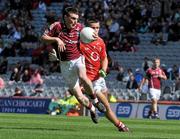 29 August 2010; Niall Quinn, Galway, in action against Jack Vaughan, Cork. ESB GAA Football All-Ireland Minor Championship Semi-Final, Galway v Cork, Croke Park, Dublin. Picture credit: Barry Cregg / SPORTSFILE