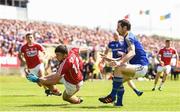 16 July 2016; Peter Kelleher of Cork in action against Barry Gilleran of Longford during the GAA Football All-Ireland Senior Championship Round 3B match between Longford and Cork at Glennon Brothers Pearse Park in Longford. Photo by Ramsey Cardy/Sportsfile