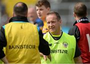 16 July 2016; Clare manager Colm Collins, right, shakes hands with Sligo manager Niall Carew after the final whistle of the GAA Football All-Ireland Senior Championship Round 3A match between Sligo and Clare at Markievicz Park in Sligo. Photo by Oliver McVeigh/Sportsfile