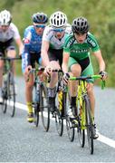 16 July 2016; Robert O'Leary of Ireland National Team leads the peloton during Stage 5 of the 2016 Scott Bicycles Junior Tour of Ireland, Gallows Hill, Co. Clare. Picture credit: Stephen McMahon/SPORTSFILE