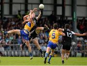 16 July 2016; Cathal O'Connor of Clare in action against Adrian McIntyre and Adrian Marren of Sligo during the GAA Football All-Ireland Senior Championship Round 3A match between Sligo and Clare at Markievicz Park in Sligo.  Photo by Oliver McVeigh/Sportsfile
