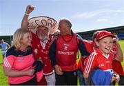16 July 2016; Cork manager Peadar Healy with supporters following the GAA Football All-Ireland Senior Championship Round 3B match between Longford and Cork at Glennon Brothers Pearse Park in Longford. Photo by Ramsey Cardy/Sportsfile
