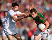 16 July 2016; Andy Moran of Mayo in action against David Hyland of Kildare during the GAA Football All-Ireland Senior Championship Round 3B match between Mayo and Kildare at Elverys MacHale Park in Castlebar, Mayo. Photo by Stephen McCarthy/Sportsfile