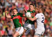 16 July 2016; Andy Moran, left, and Evan Regan of Mayo in action against Ciaran Fitzpatrick of Kildare during the GAA Football All-Ireland Senior Championship Round 3B match between Mayo and Kildare at Elverys MacHale Park in Castlebar, Mayo. Photo by Stephen McCarthy/Sportsfile