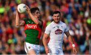 16 July 2016; Lee Keegan of Mayo in action against Fergal Conway of Kildare during the GAA Football All-Ireland Senior Championship Round 3B match between Mayo and Kildare at Elverys MacHale Park in Castlebar, Mayo. Photo by Stephen McCarthy/Sportsfile